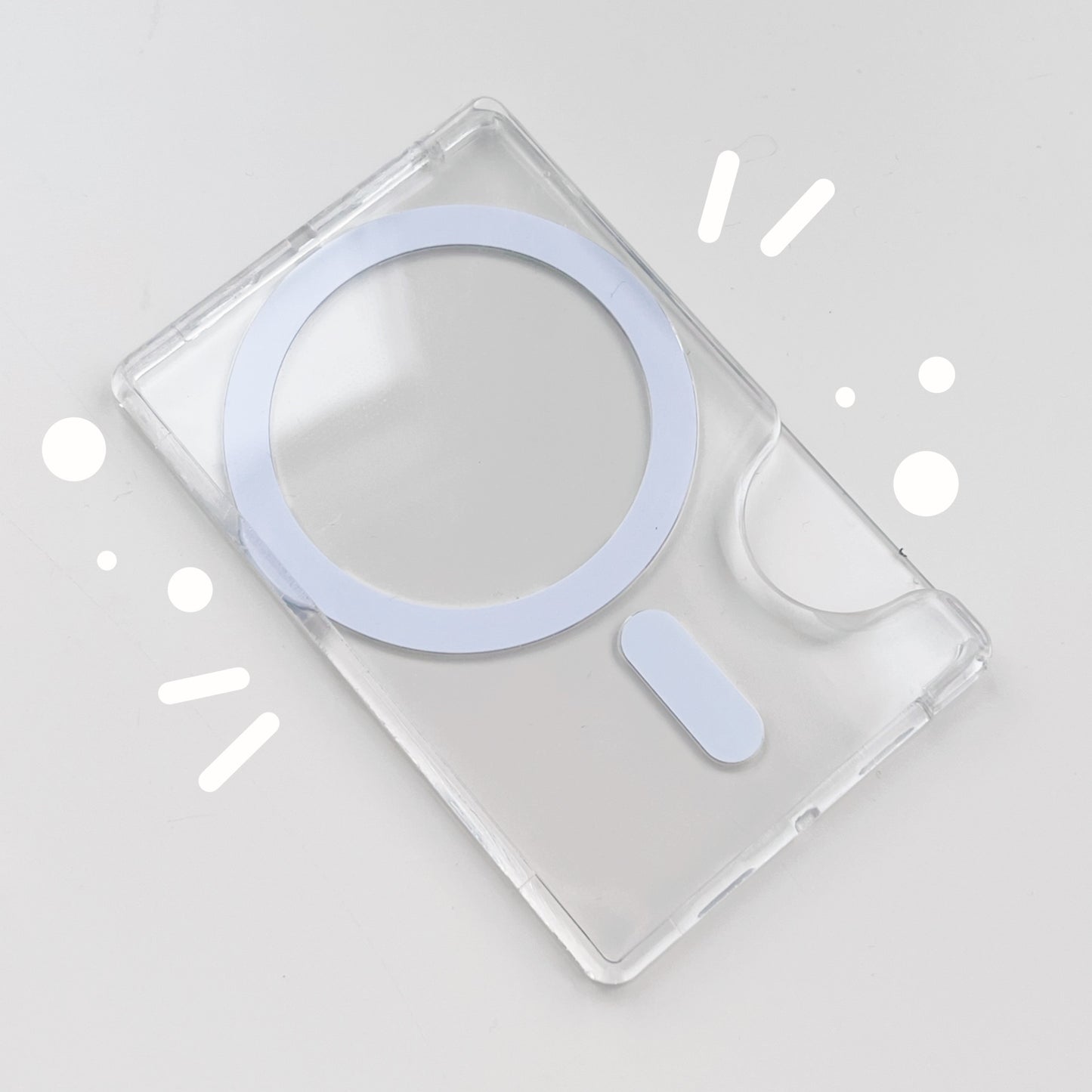 Clear magnetic card holder