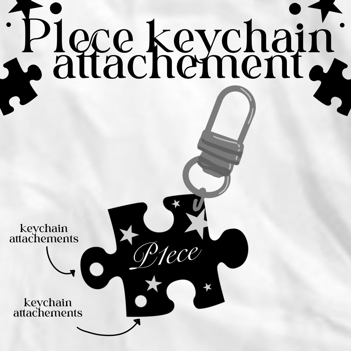 P1ECE acrylic keychain